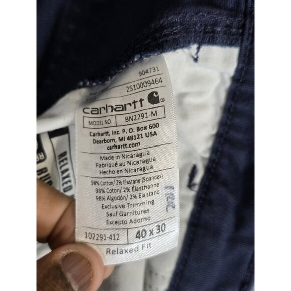Carhartt Pants Mens 40x30 Rugged Flex Relaxed Fit Canvas Dungaree Work BN2291-M - Picture 10 of 14